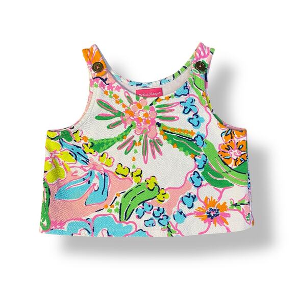 Lilly Pulitzer for Target Girls Nosey‎ Posey Crop Tank Top Size M 7/8 - Picture 1 of 7